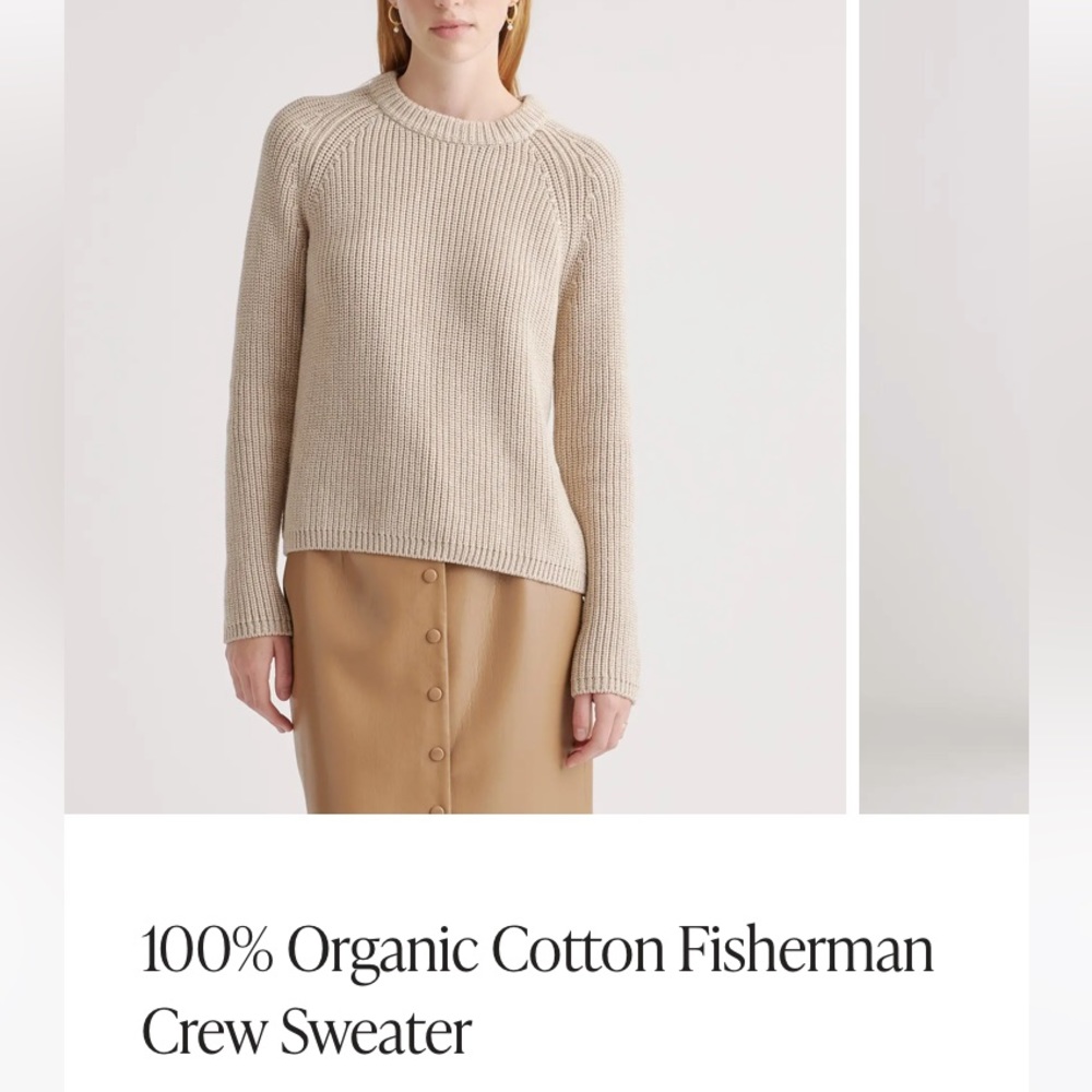 Quince fisherman’s sweater in Cement Marl size S.